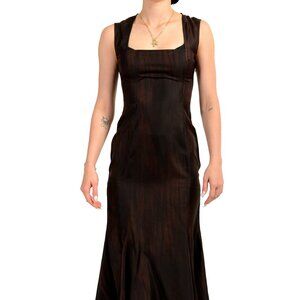 Scuderia Ferrari Women's 100% Printed Silk Sleeveless Dress US S IT 40